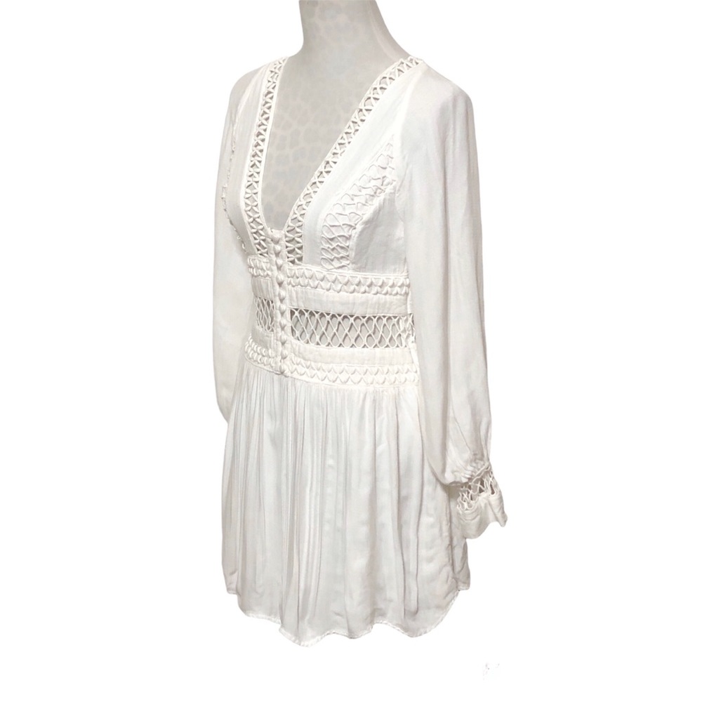 Free People White Crochet Trim Dress - Picture 7 of 16